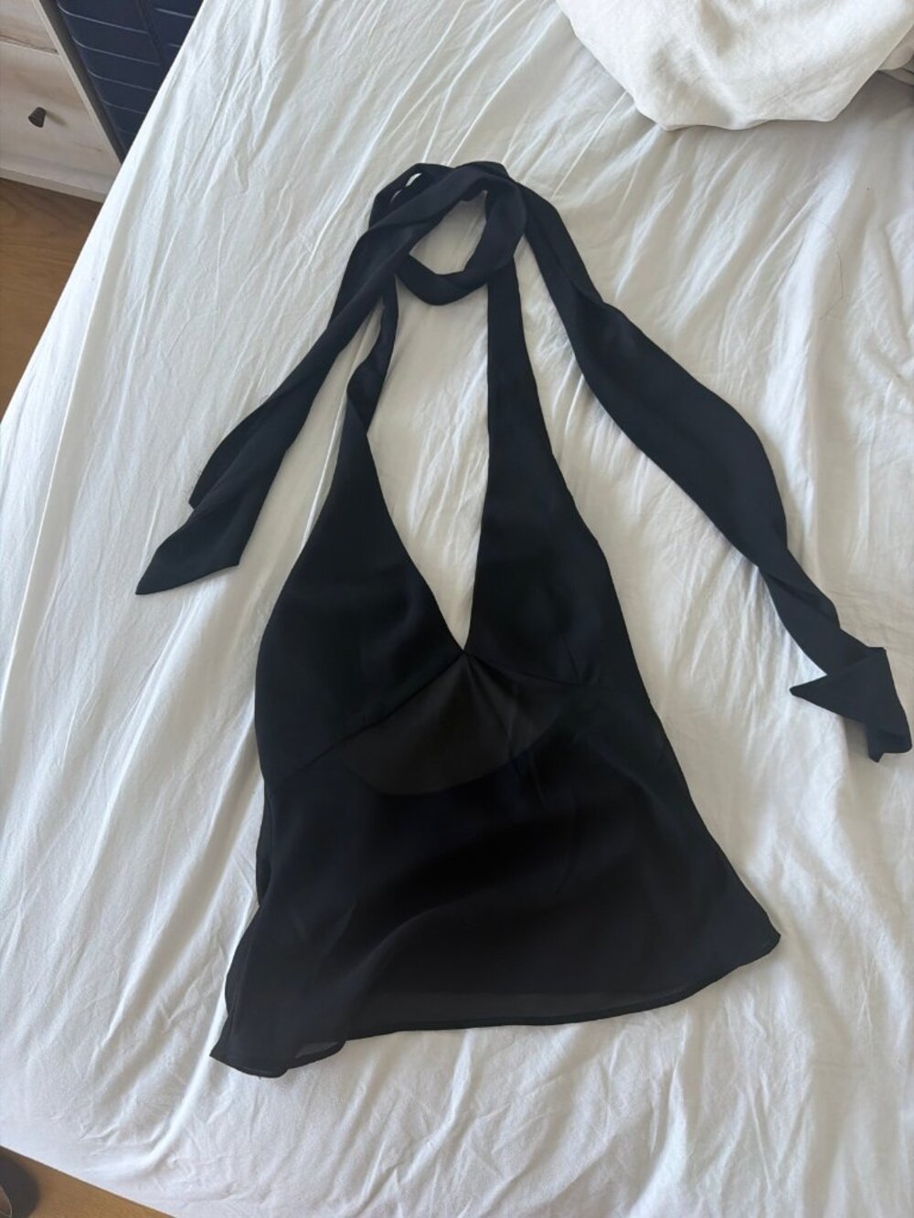 MAJORELLE Black Wrap Scarf Neck Going Out Top XS Revolve Tie Neck Date Night